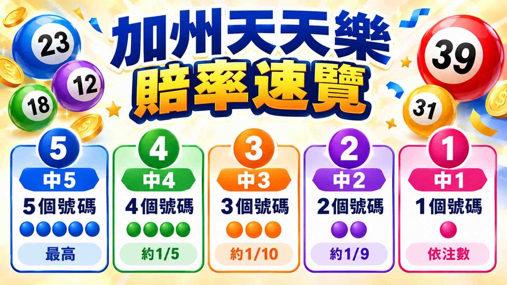 加州天天樂怎麼玩?超簡單規則、進階選號技巧、開獎時間 1篇全教你! 3