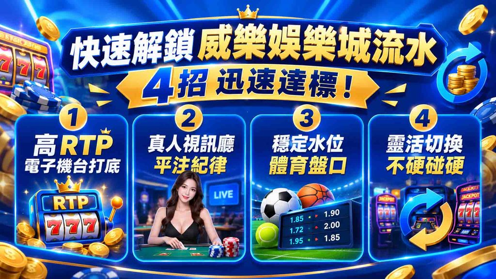 威樂娛樂城流水怎麼算?領優惠必先看!解密娛樂城流水是什麼與 3 大隱藏規則 2